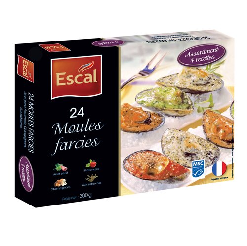 Une boîte de 24 moules farcies