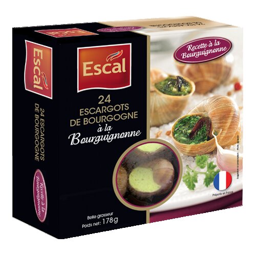 Une boîte de 24 Escargots de Bourgogne à la Bourguignonne